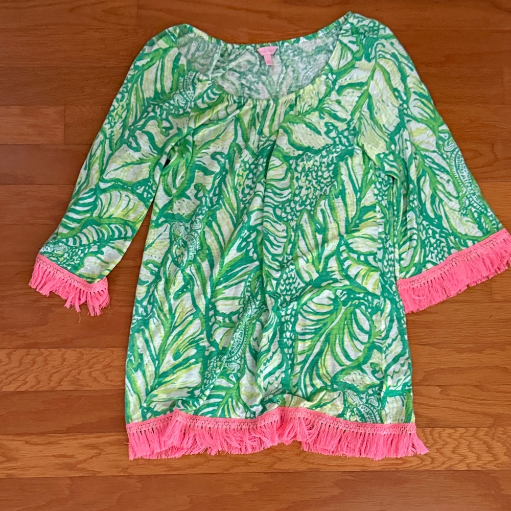 Lilly Pulitzer Getaway Coverup Toucan Green Coco Loca Size L